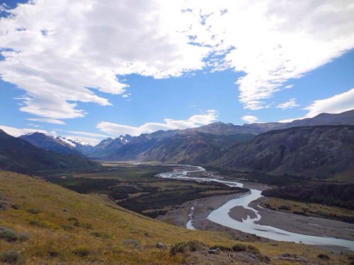 View down the Rio de los Vueltos