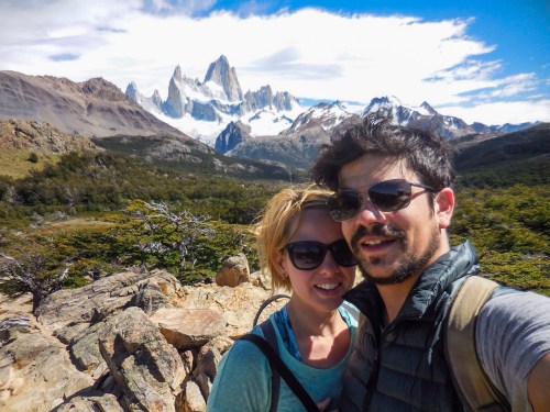 Mount Fitzroy in the background, Franki and Rob